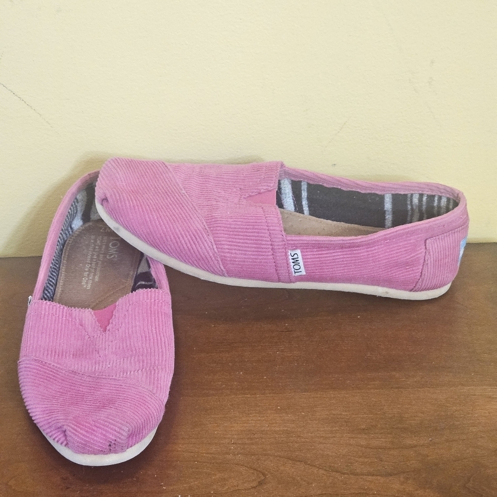 TOMS Alpargata Cloudbound Vintage Pink Corduroy Size 7